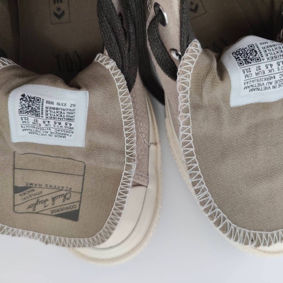 Converse Beige & Khaki Chuck 70 Patchwork Suede High Top Sneaker - Picture 9 of 10